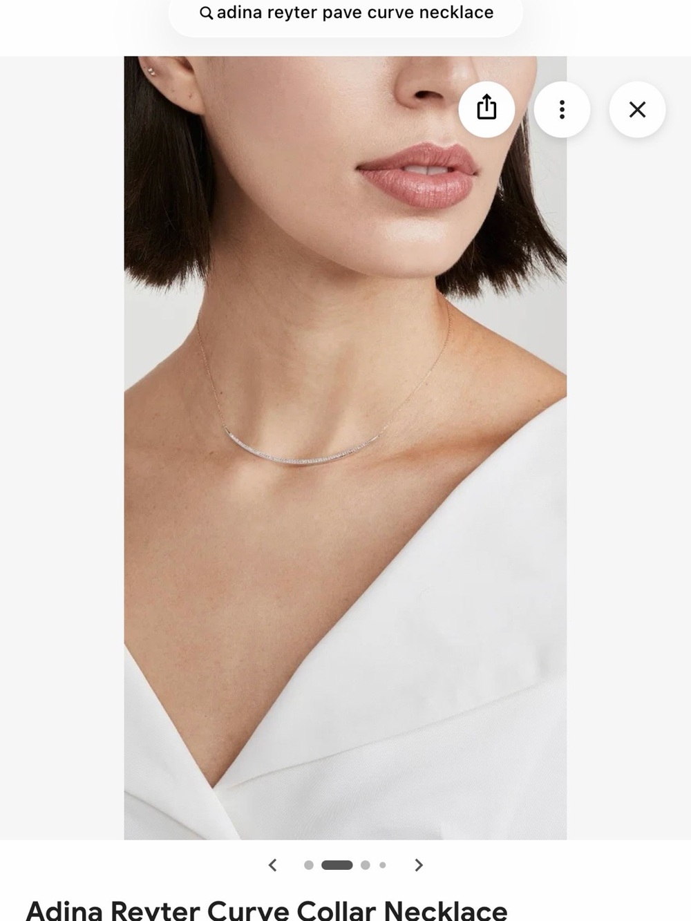 Adina Reyter Pave Curve Collar Necklace